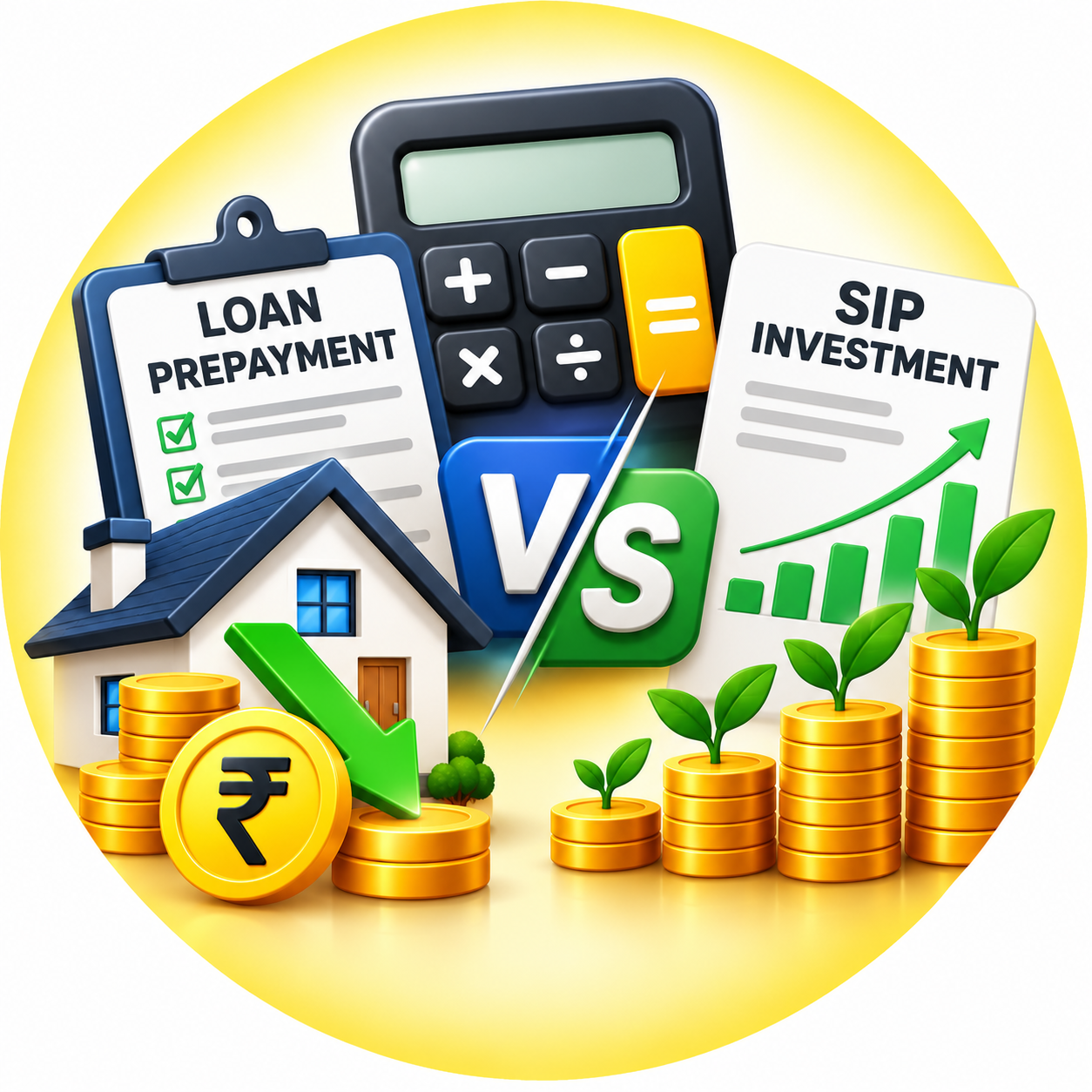 Loan Prepayment vs SIP Calculator
